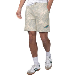Miami Dolphins Margaritaville Sandwashed Monstera Print Amphib Shorts - Gray - NFL