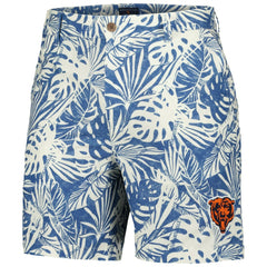 Chicago Bears Margaritaville Sandwashed Monstera Print Amphib Shorts - Navy - NFL