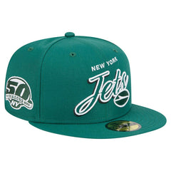 New York Jets New Era Script Sided 59FIFTY Fitted Hat - Green - NFL