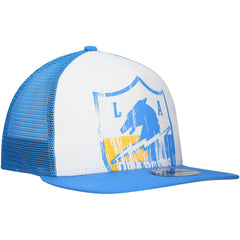 New Era Los Angeles Chargers Distressed 9FIFTY A-Frame Snapback Hat - White/Powder Blue - NFL