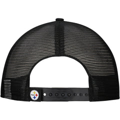 New Era Pittsburgh Steelers Distressed 9FIFTY A-Frame Snapback Hat - White/Black - NFL