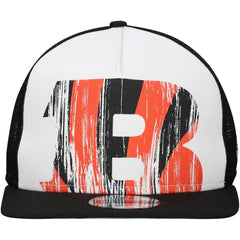 New Era Cincinnati Bengals Distressed 9FIFTY A-Frame Snapback Hat - White/Black - NFL