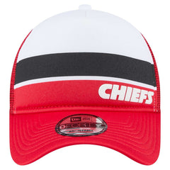 Kansas City Chiefs New Era Sport Night Color Block 9FORTY A-Frame Trucker Adjustable Hat - White/Red - NFL