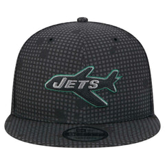 New Era New York Jets Black Midnight Ink Pop Outline 9FIFTY Snapback Hat - NFL