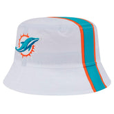 Miami Dolphins New Era Helmet Bucket Hat - White - NFL
