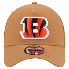 Cincinnati Bengals New Era Color Pack A-Frame Trucker 9FORTY Adjustable Hat - Brown - NFL