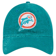 Miami Dolphins New Era Women's Throwback Flair 9TWENTY Adjustable Hat - Aqua - NFL