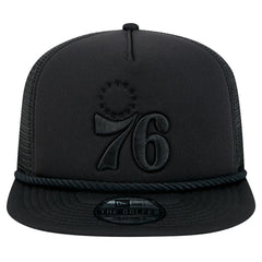 New Era Philadelphia 76ers Tone Foam Meshback Golfer Snapback Hat Black