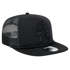 New Era Philadelphia 76ers Tone Foam Meshback Golfer Snapback Hat Black