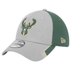 New Era Milwaukee Bucks Active Trim 39THIRTY Flex Hat Gray/Hunter Green