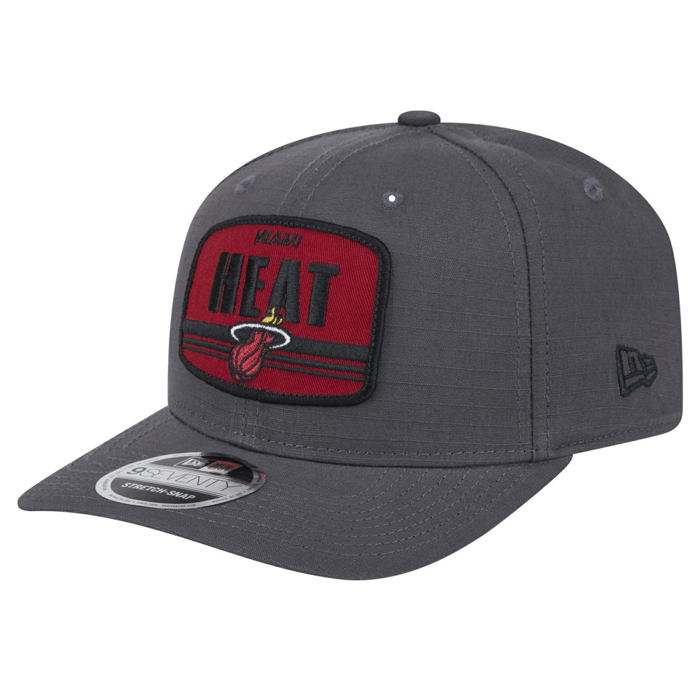 New Era Miami Heat Team Elevated Patch 9SEVENTY Adjustable Hat Graphite