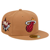 New Era Miami Heat Color Pack 59FIFTY Fitted Hat Tan