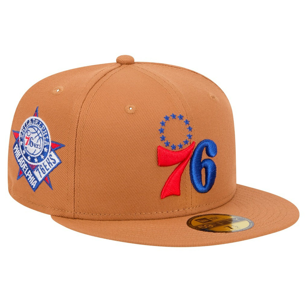 New Era Philadelphia 76ers Color Pack 59FIFTY Fitted Hat Tan