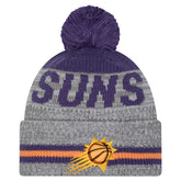 New Era Phoenix Suns Sport Night Runner Cuffed Knit Hat with Pom Gray