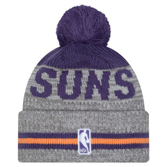 New Era Phoenix Suns Sport Night Runner Cuffed Knit Hat with Pom Gray