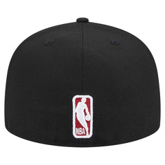 New Era Miami Heat Sport Night Script Sided 59FIFTY Fitted Hat Black