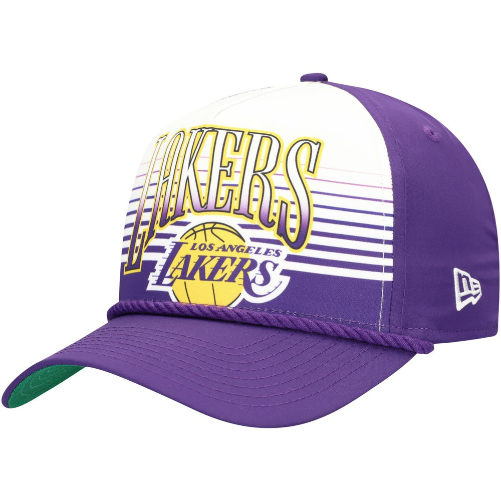 New Era Los Angeles Lakers Purple Throwback Gradient A-Frame 9FORTY Adjustable Hat