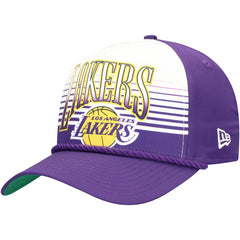 New Era Los Angeles Lakers Purple Throwback Gradient A-Frame 9FORTY Adjustable Hat