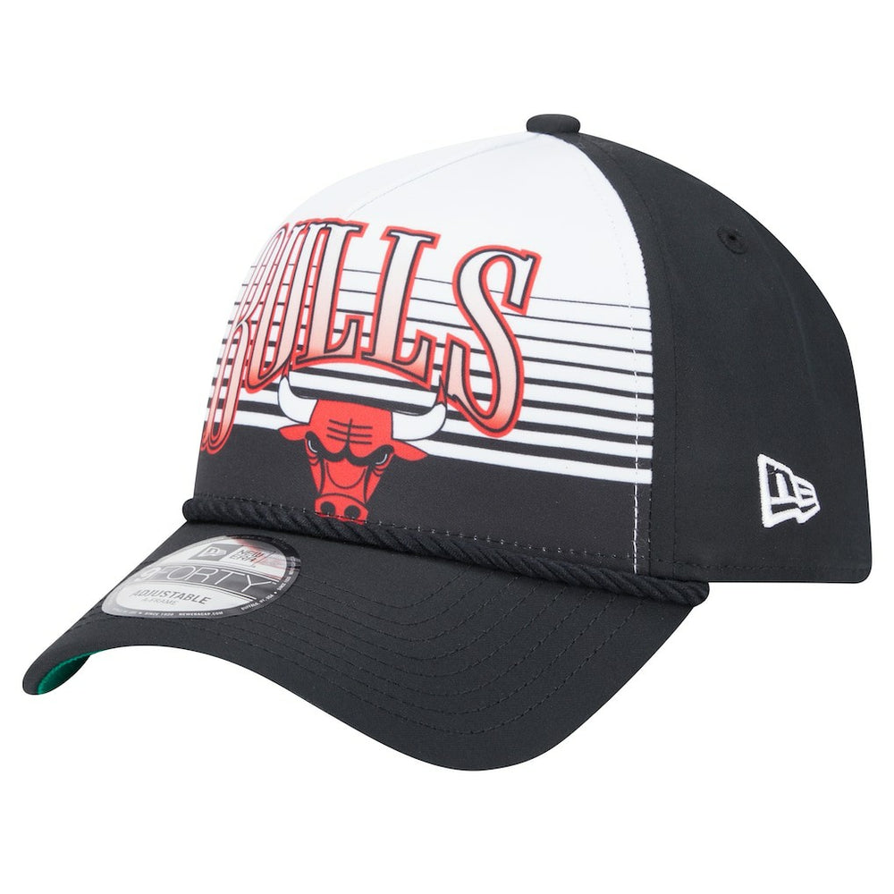 New Era Chicago Bulls Black Throwback Gradient A-Frame 9FORTY Adjustable Hat