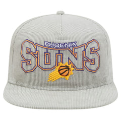New Era Phoenix Suns Throwback Corduroy Golfer Snapback Hat Gray