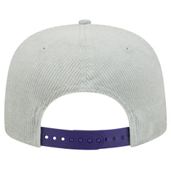 New Era Los Angeles Lakers Throwback Corduroy Golfer Snapback Hat Gray