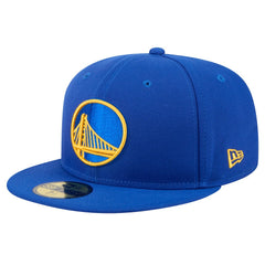 New Era Golden State Warriors Throwback Pennant 59FIFTY Fitted Hat Royal