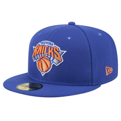 New Era New York Knicks Throwback Pennant 59FIFTY Fitted Hat Blue