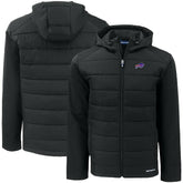 Buffalo Bills Cutter & Buck Big & Tall Evoke Hybrid Eco Softshell Recycled Full-Zip Hooded Jacket - Black - NFL