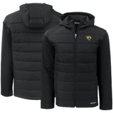 Jacksonville Jaguars Cutter & Buck Evoke PrimaLoft Hybrid Eco Softshell Recycled Full-Zip Hooded Jacket - Black - NFL