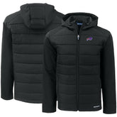 Buffalo Bills Cutter & Buck Evoke PrimaLoft Hybrid Eco Softshell Recycled Full-Zip Hooded Jacket - Black - NFL