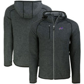 Buffalo Bills Cutter & Buck Mainsail Full-Zip Hooded Jacket - Heather Charcoal - NFL