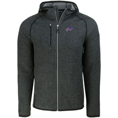 Buffalo Bills Cutter & Buck Mainsail Full-Zip Hooded Jacket - Heather Charcoal - NFL