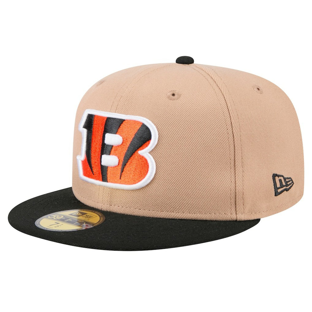 Cincinnati Bengals New Era Logo Main 59FIFTY Fitted Hat - Tan - NFL