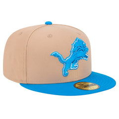 Detroit Lions New Era Logo Main 59FIFTY Fitted Hat - Tan - NFL