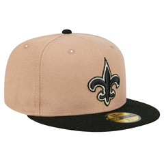 New Orleans Saints New Era Logo Main 59FIFTY Fitted Hat - Tan - NFL