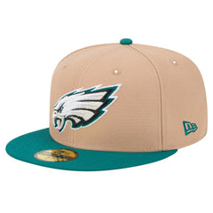 Philadelphia Eagles New Era Logo Main 59FIFTY Fitted Hat - Tan - NFL