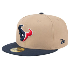 Houston Texans New Era Logo Main 59FIFTY Fitted Hat - Tan - NFL