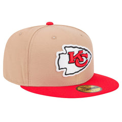 Kansas City Chiefs New Era Logo Main 59FIFTY Fitted Hat - Tan - NFL