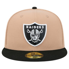 Las Vegas Raiders New Era Logo Main 59FIFTY Fitted Hat - Tan - NFL