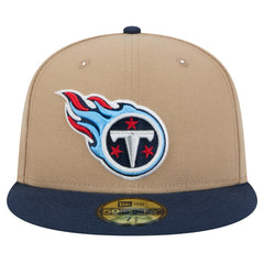 Tennessee Titans New Era Logo Main 59FIFTY Fitted Hat - Tan - NFL