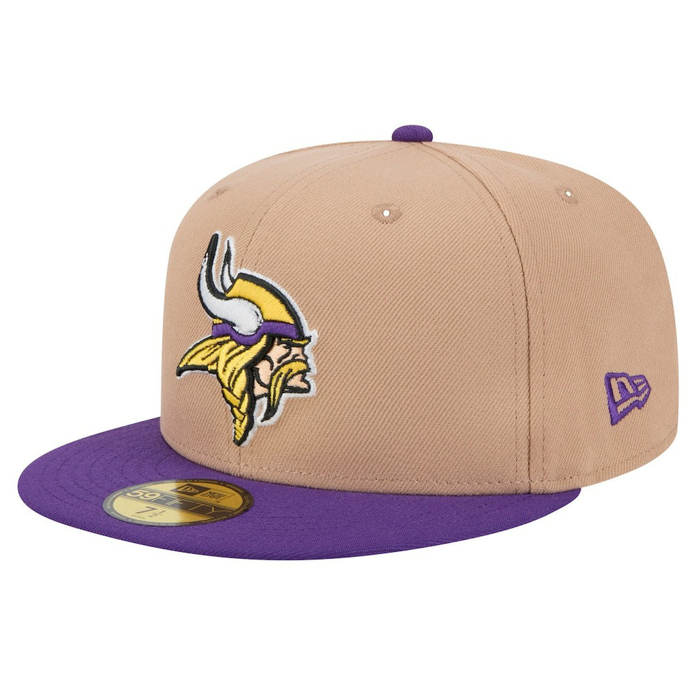 Minnesota Vikings New Era Logo Main 59FIFTY Fitted Hat - Tan - NFL