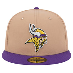 Minnesota Vikings New Era Logo Main 59FIFTY Fitted Hat - Tan - NFL