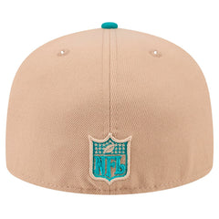 Miami Dolphins New Era Throwback Logo Main 59FIFTY Fitted Hat - Tan - NFL