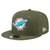 Miami Dolphins New Era Main 9FIFTY Snapback Hat - Olive - NFL