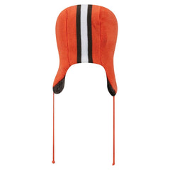Cleveland Browns New Era Helmet Head Trapper Knit Hat - Orange - NFL