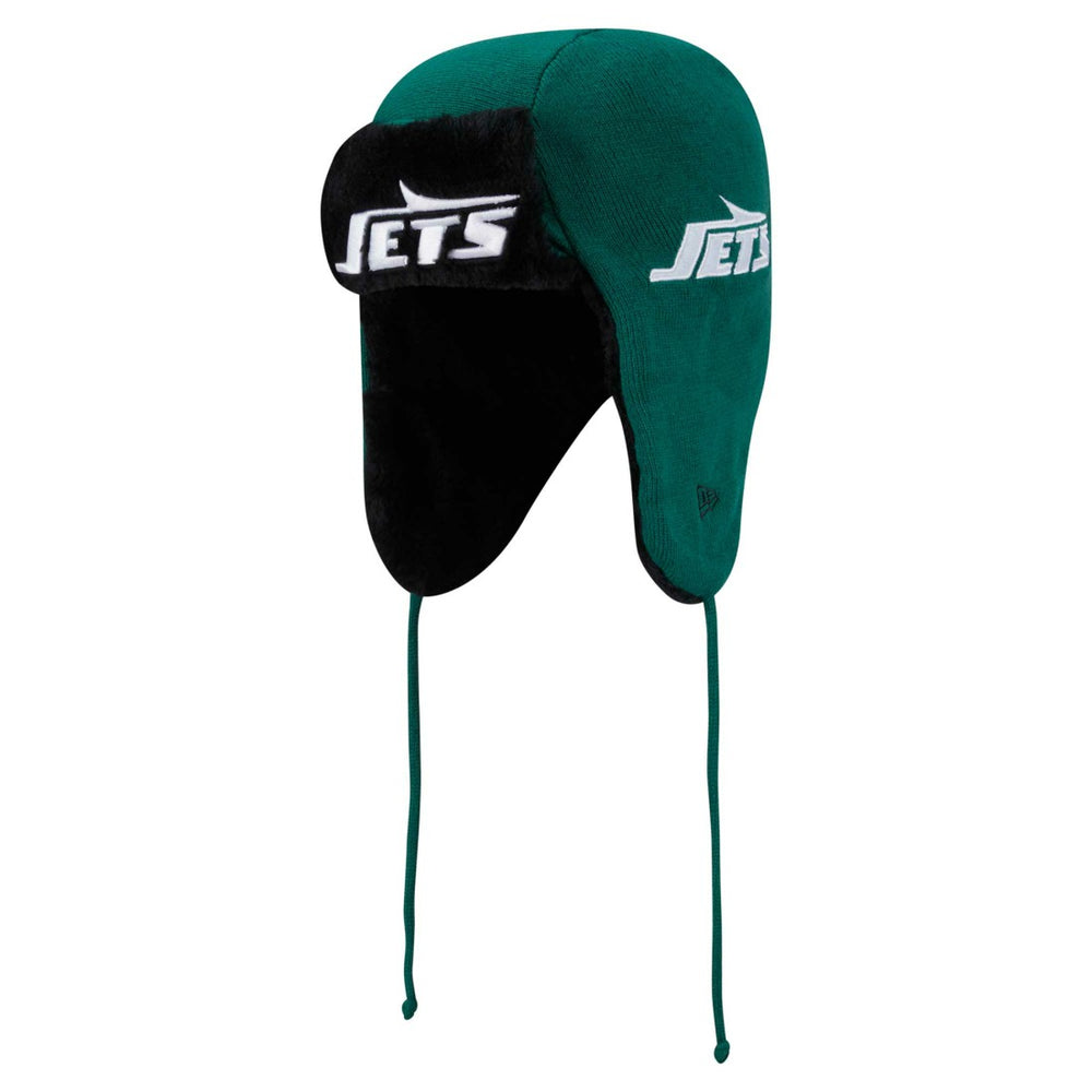 New York Jets New Era Helmet Head Trapper Knit Hat - Green - NFL