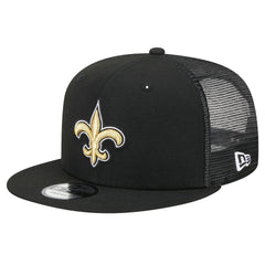New Orleans Saints New Era Main Trucker 9FIFTY Snapback Hat - Black - NFL