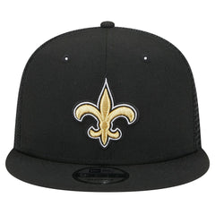 New Orleans Saints New Era Main Trucker 9FIFTY Snapback Hat - Black - NFL