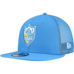 Los Angeles Chargers New Era Throwback Main Trucker 9FIFTY Snapback Hat - Powder Blue - NFL