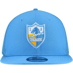 Los Angeles Chargers New Era Throwback Main Trucker 9FIFTY Snapback Hat - Powder Blue - NFL